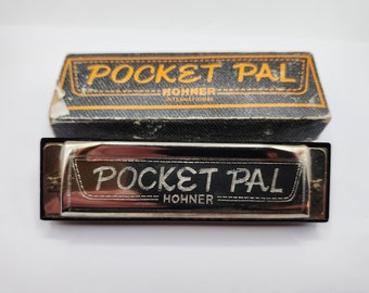 Vintage Harmonica Pocket Pal by M Hohner Harmonica Made in China 1980’s Hohner Harmonica Key C