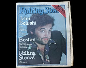 1978 ROLLING STONE Magazine | Cover: John Belushi | August 10, 1978 | The Rolling Stones | Boston |