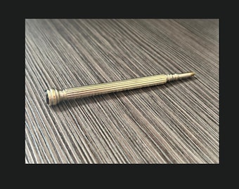 Rare Victorian Telescopic Pencil, FAIRCHILD, Gold Enamel Swiss