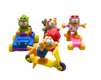 Vintage Garfield Happy Meal Toys 1989 Mcdonald's 80s Complete Set