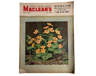 1950 MACLEAN'S Magazine Vintage Maclean's Magazine May 1, 1950 Maclean's Magazine Canadian Collectible Titanic Memorabilia