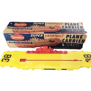 1950s Saunders “Super Catapult Plane Carrier” | By Saunders Tool & Die CO | Made in USA | Aurora IL | Non-working | Display Piece