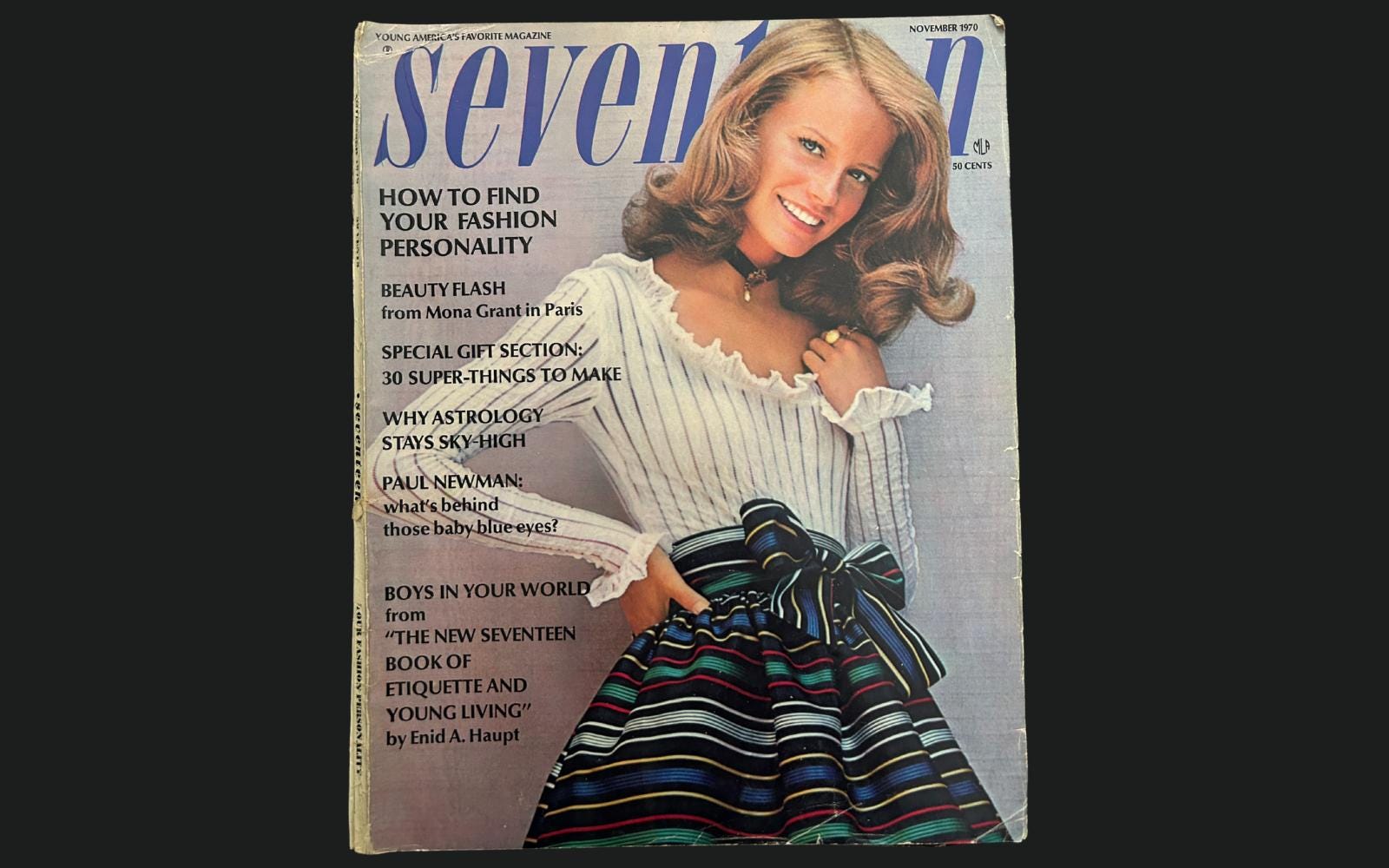 1970 SEVENTEEN Magazine | Cover : Shelley Hack | November 1970