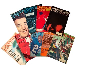 1965 CANADIAN BOY Magazines - Lot of 9 | Scouting Memorabilia Canada | Collectible Scout Publications Scouts Canada I Gift for Him
