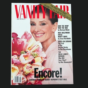1991 VANITY FAIR Magazine | Cover: Audrey Hepburn | May 1991 | Marilyn Monroe | Vendela | Dalai Lama | Jack Kevorkian | Vanessa Paradis