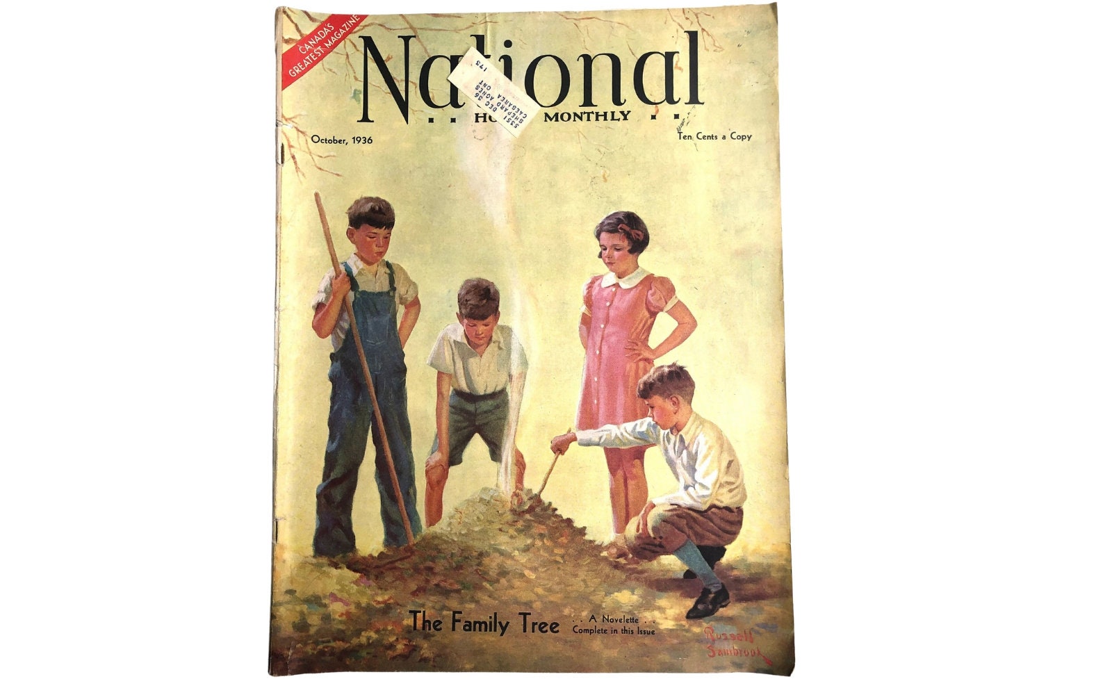 Revista MENSUAL NATIONAL HOME de 1936 Revista canadiense vintage Revista de la década de 1930 anterior a la Segunda Guerra Mundial Revista coleccionable Octubre de 1936