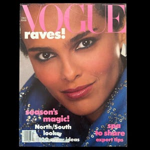 1982 VOGUE Magazine | Cover: Shari Belafonte | December 1982 | Jane Seymour | Jessica Lange | Kathy Ireland | Rene Simonsen | Kim Alexis