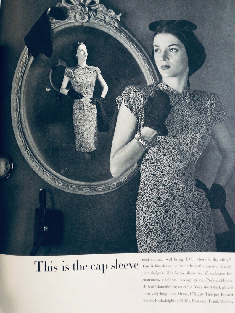 1944 VOGUE Magazine I February 1, 1944 I Vogue Magazine I Vintage Vogue I 1940s Collectible Magazine I Meg Mundy I Bijou Barrington image 7