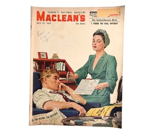 1950 MACLEAN'S Magazine Vintage Maclean's Magazine April 15, 1950 Maclean's Magazine Korean War-era Canadian magazine Macleans