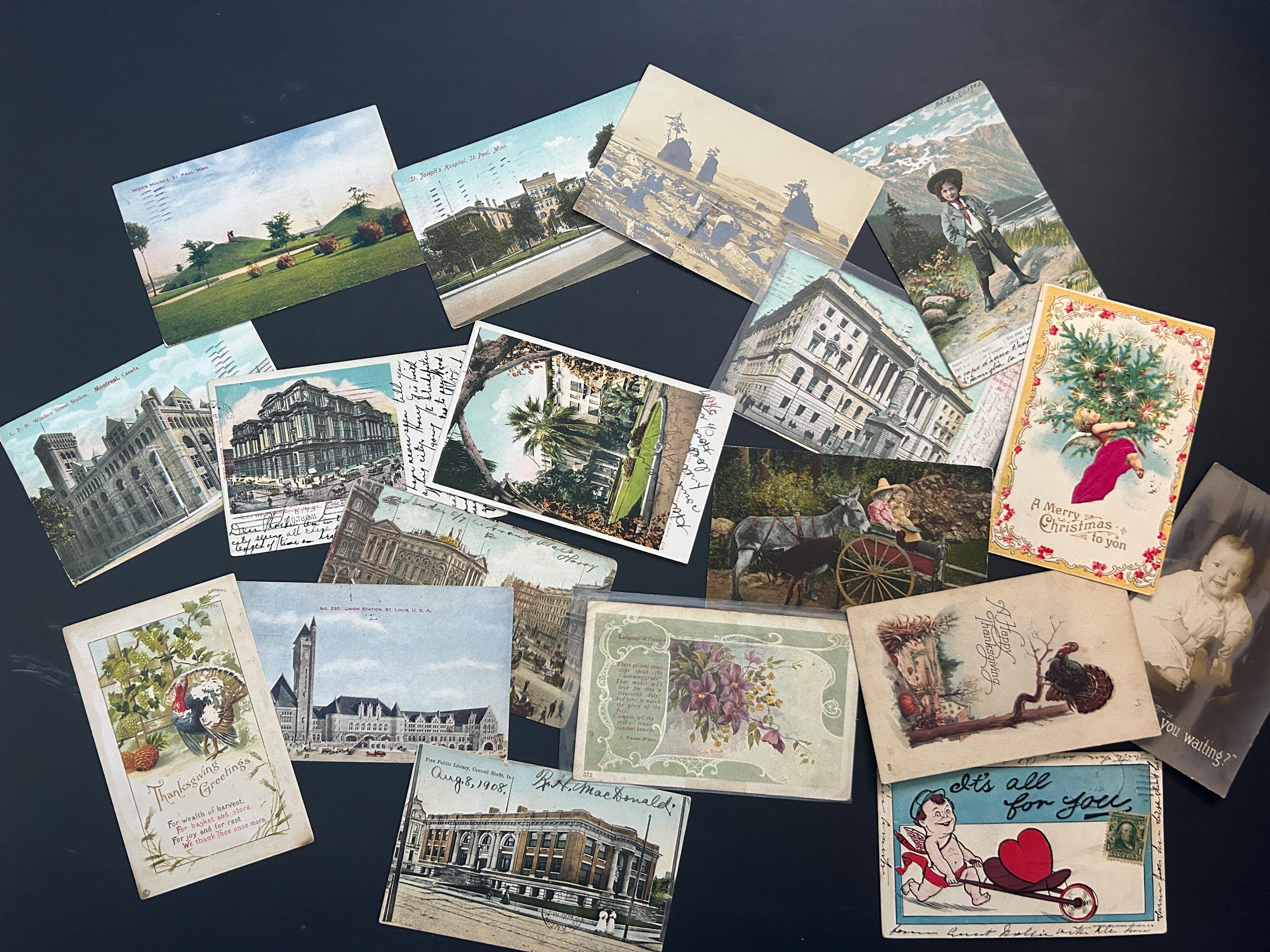 コレクション ANTIQUE STAMPS/POSTCARDS Antique 1906 Postcards - Etsy