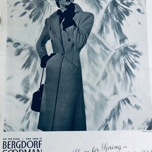 1944 VOGUE Magazine I February 1, 1944 I Vogue Magazine I Vintage Vogue I 1940s Collectible Magazine I Meg Mundy I Bijou Barrington image 4