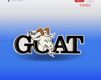 The Goat Chenille Patch |Goat Iron on Patch | Custom Goat Chenille Patch | Goat Sew on Patch | Patches For Hat, Jackets & Bag Pack