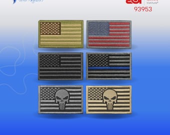 8 Pieces American Flag Tactical Morale Military Patch Set