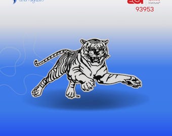 White Tiger  Embroidery Patch |  Custom Tiger Patch | Tiger Embroidered Patches | Iron on Tiger Patch | Patches For Jacket, Bag Pack & hats