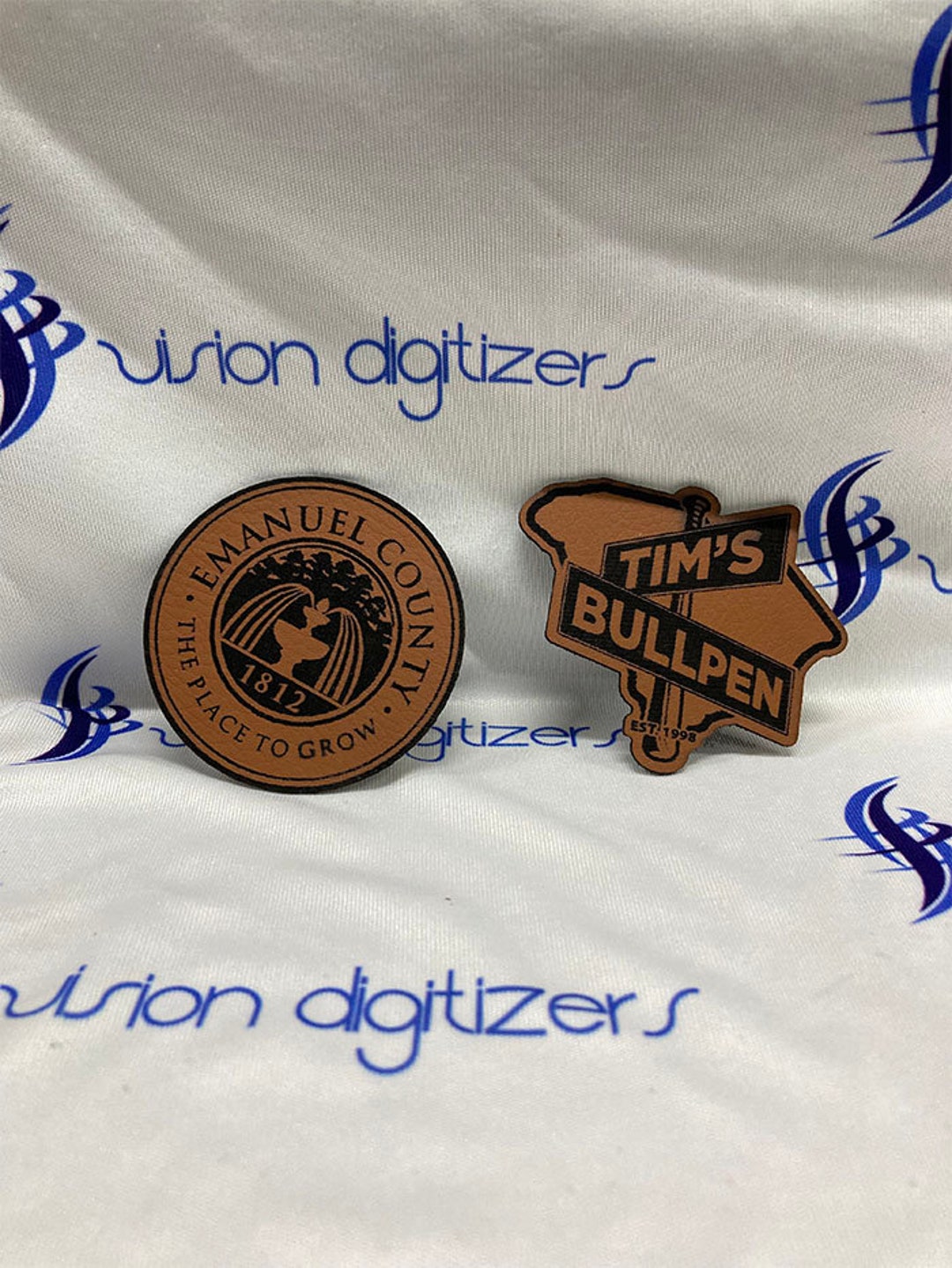 DESIGN YOUR OWN: Individual Large Laser Engraved Leather Patches