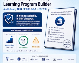 Cybersecurity and Privacy Learning Program Builder: Compliance Training and Governance Toolkit
