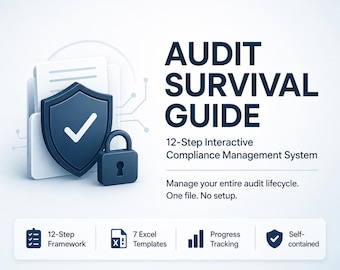 Audit Survival Guide: Interactive Checklist for SOC 2 ISO 27001 HIPAA | Audit Prep Tool