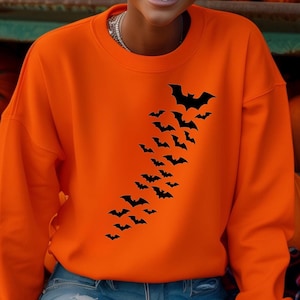 Spooky Flying Bats Hoodie Sweatshirt | Halloween | Goth | Fall | Autumn | Cozy | Women | Men | Gender Neutral | Gift