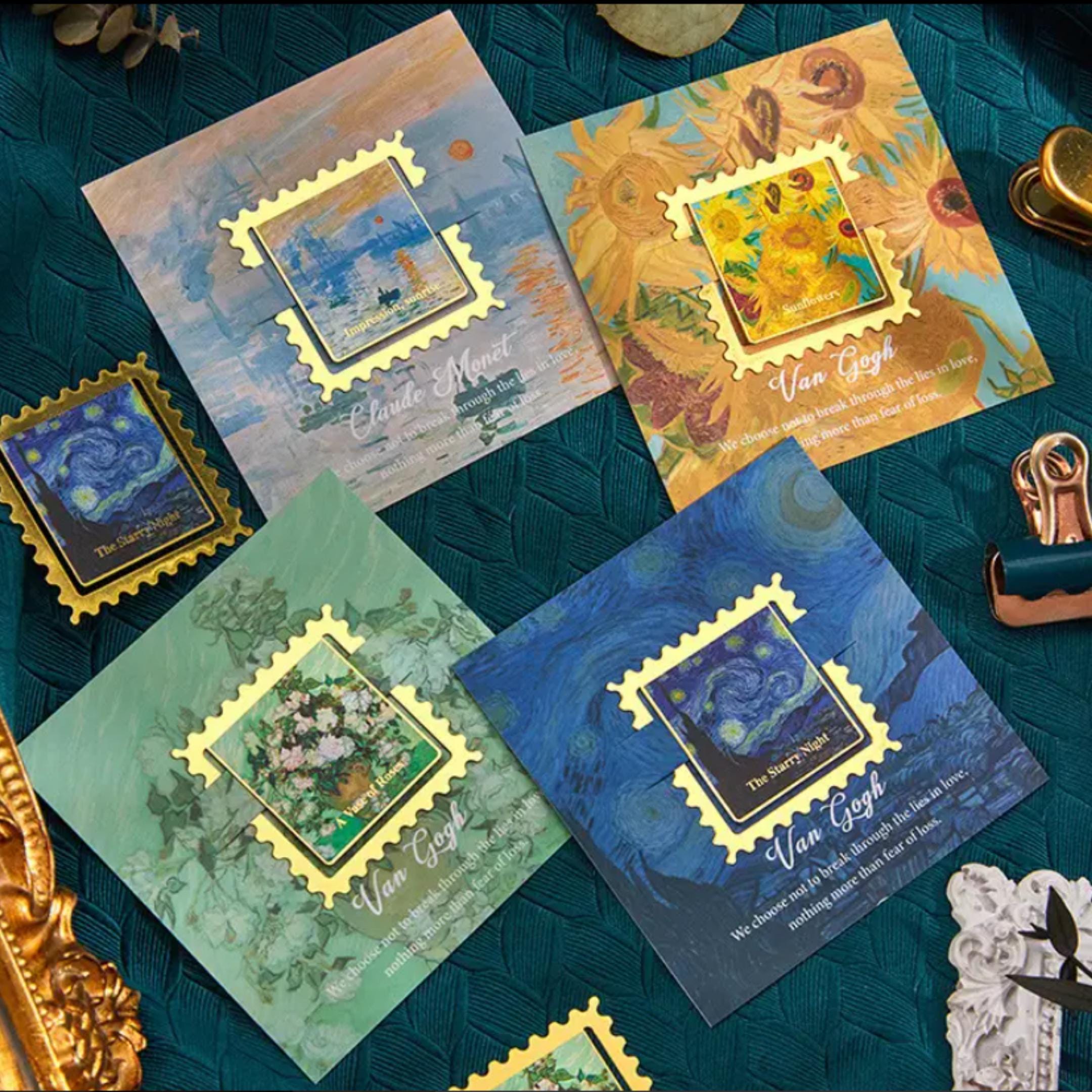 Vintage Postage Stamp Bookmark | Decorative Metal | Oil Painting Art ...