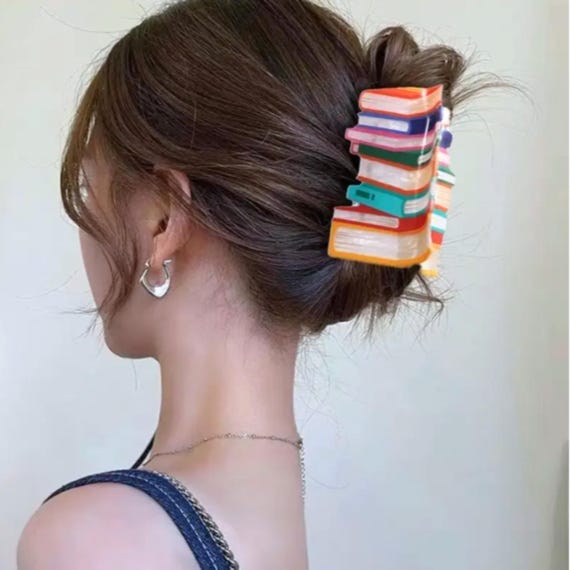 Book Stack Hair Clip | Rainbow Bookish Accessory