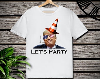 Chemise de fête du Nouvel An, chemise Donald Trump Let's Party, blague politique drôle, chemise démocrate, chemise républicaine, chemise drôle du gouvernement