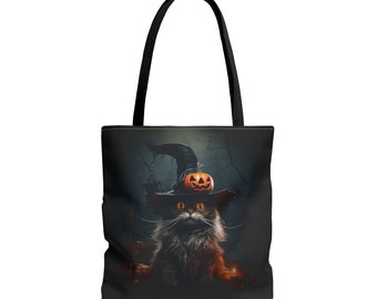 Bolso de mano de gato negro de Halloween, bolso de mano de gato, regalo para los amantes de los gatos