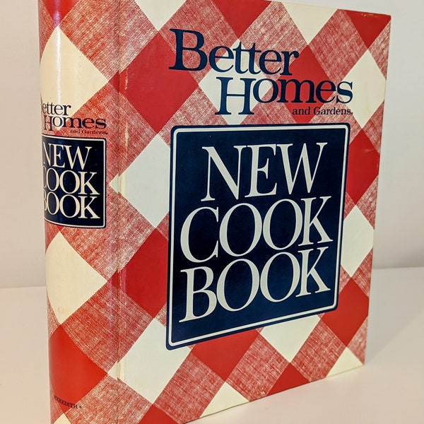 1989 Better Homes and Gardens New Cook Book, Hardcover, 472 Pages/Vintage Cookbook/Vintage Kitchen/Red and White Plaid