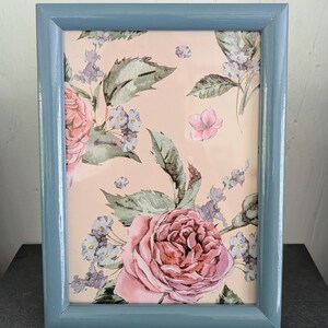 1989 Vintage 5x7 Country Blue Picture Frame by Intercraft