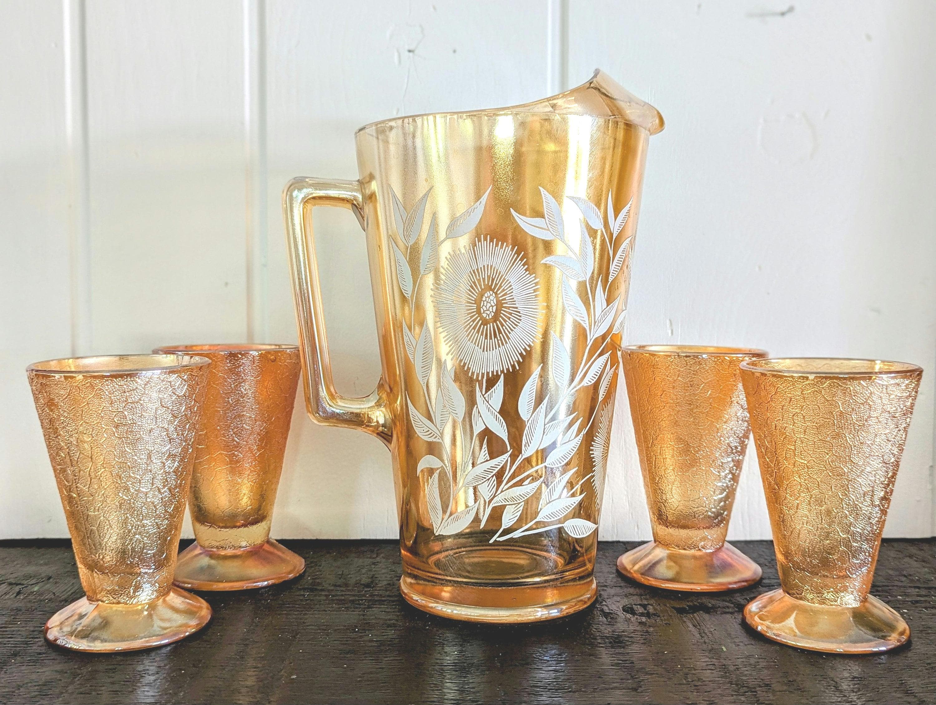 1940s Pitcher and Glasses Set - Etsy