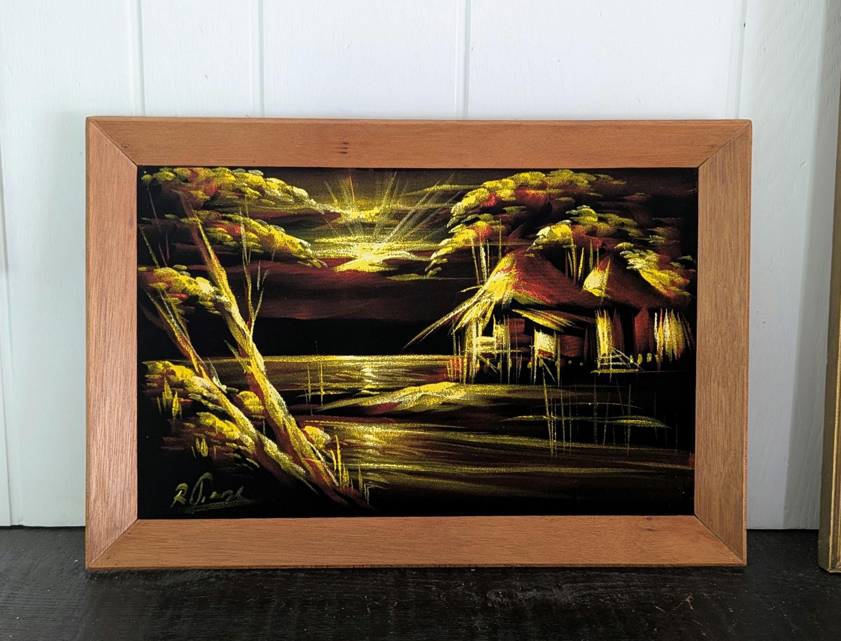 Vintage 1970s Velvet Painting - Etsy