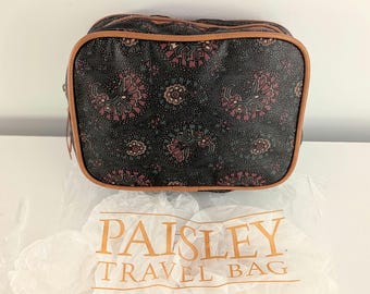 Avon Makeup Bag "sophisticated Style" Cosmetics Case Travel Bag Brown Vinyl  With Mirror 1987 Avon in Original Box - Etsy
