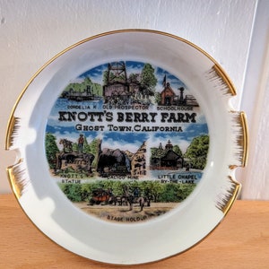 Vintage Ashtray Knott&#39;s Berry Farm, Ghost Town, CA/Mid Century/Vintage Ashtray/Ceramic Ashtray/California