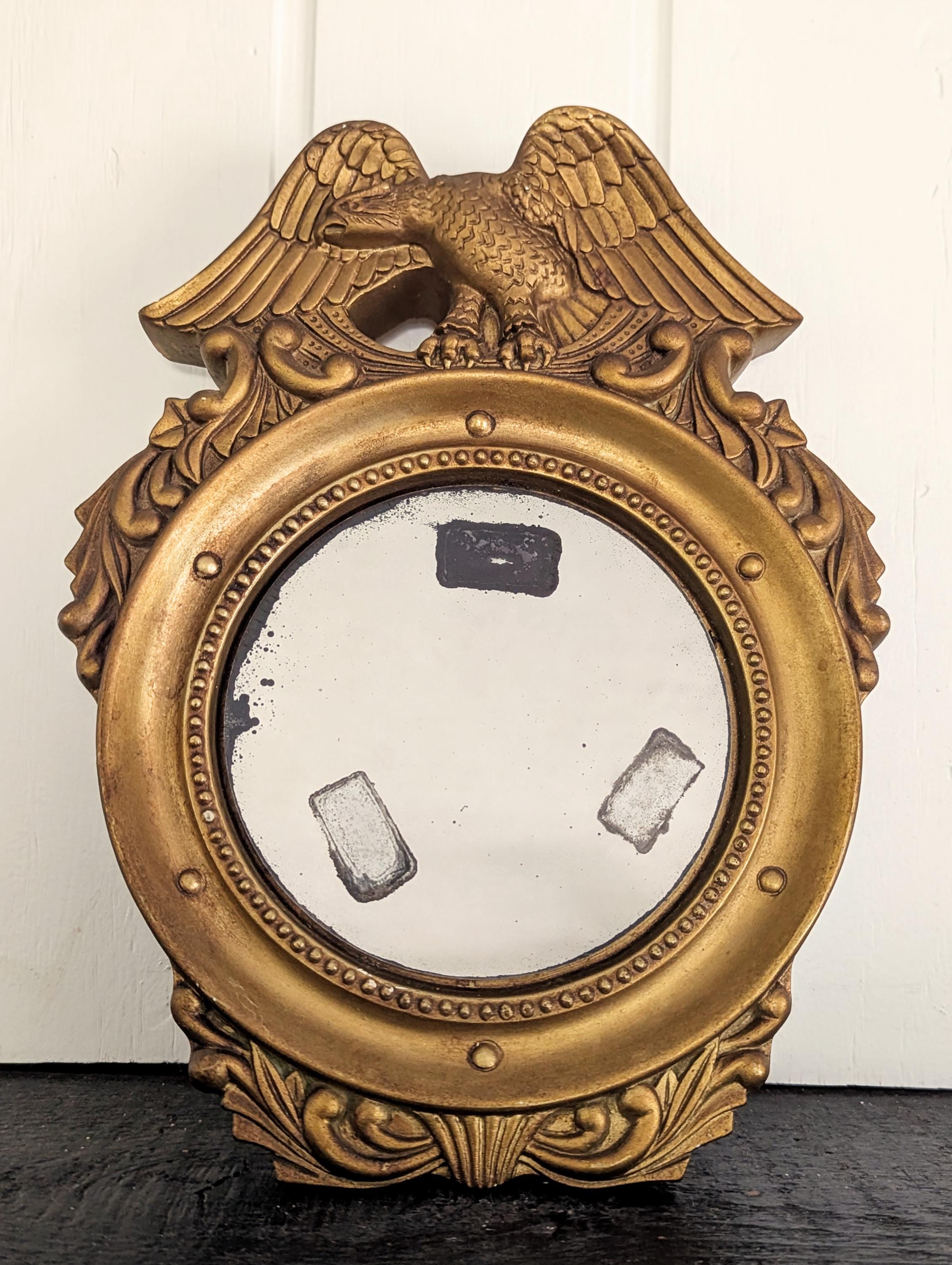 1968 Vintage Miller Studio Gold Chalkware Federal Eagle Wall
