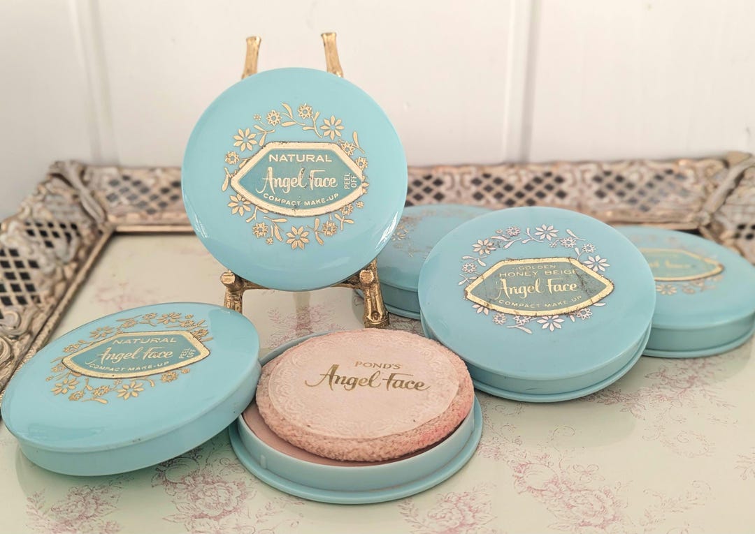 1960s 1970s Vintage Pond's Angel Face Compact Makeup, Set of 5, With ...