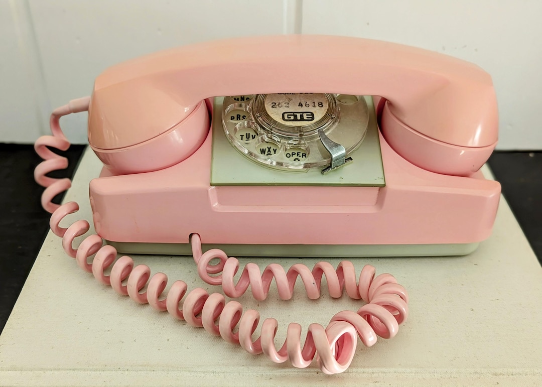 1974 Pink Starlite Rotary Dial Princess Phone, Pink Landline Telephone