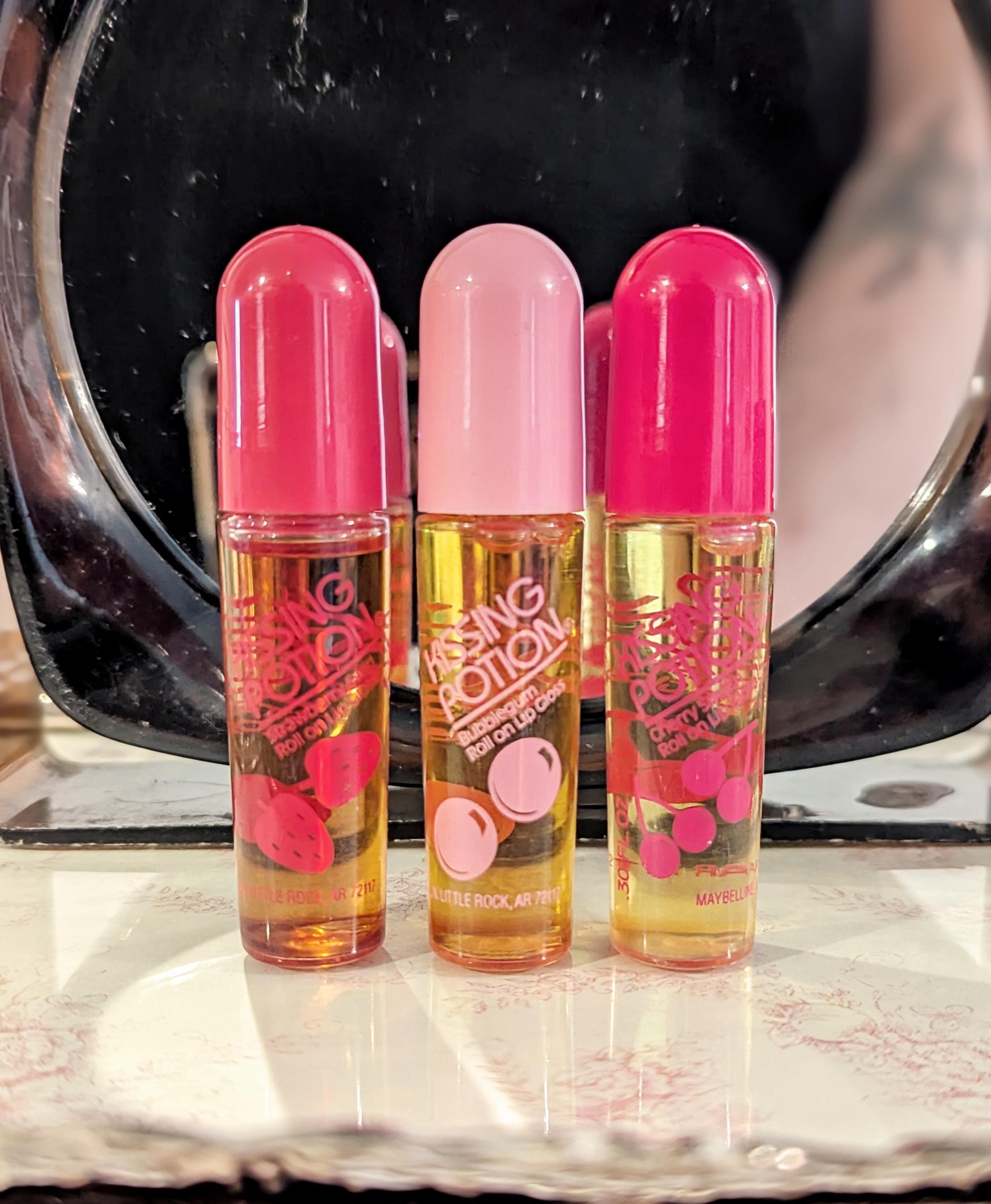 Choose, 1980s Vintage Maybelline Kissing Potion Roll on Lip Gloss