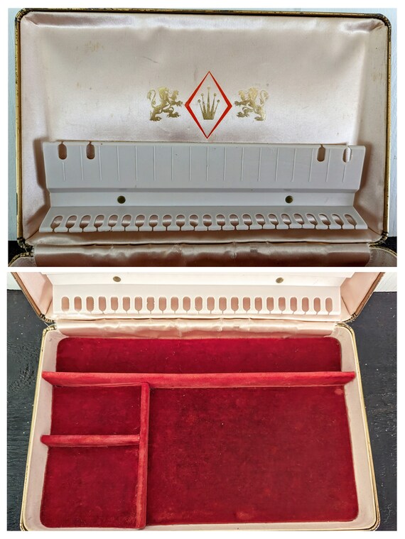 Vintage Jewelry Box, Farrington Black Diamond Pat… - image 5