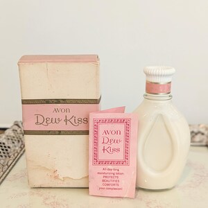 1970s Vintage Avon Dew Kiss Decanter Under Makeup Moisturizer in