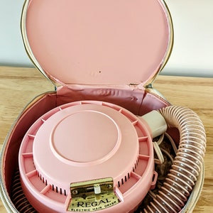 Regal Electric Hair Dryer, Pink, Original Case, WORKS/1950s Vintage Hair Dryer