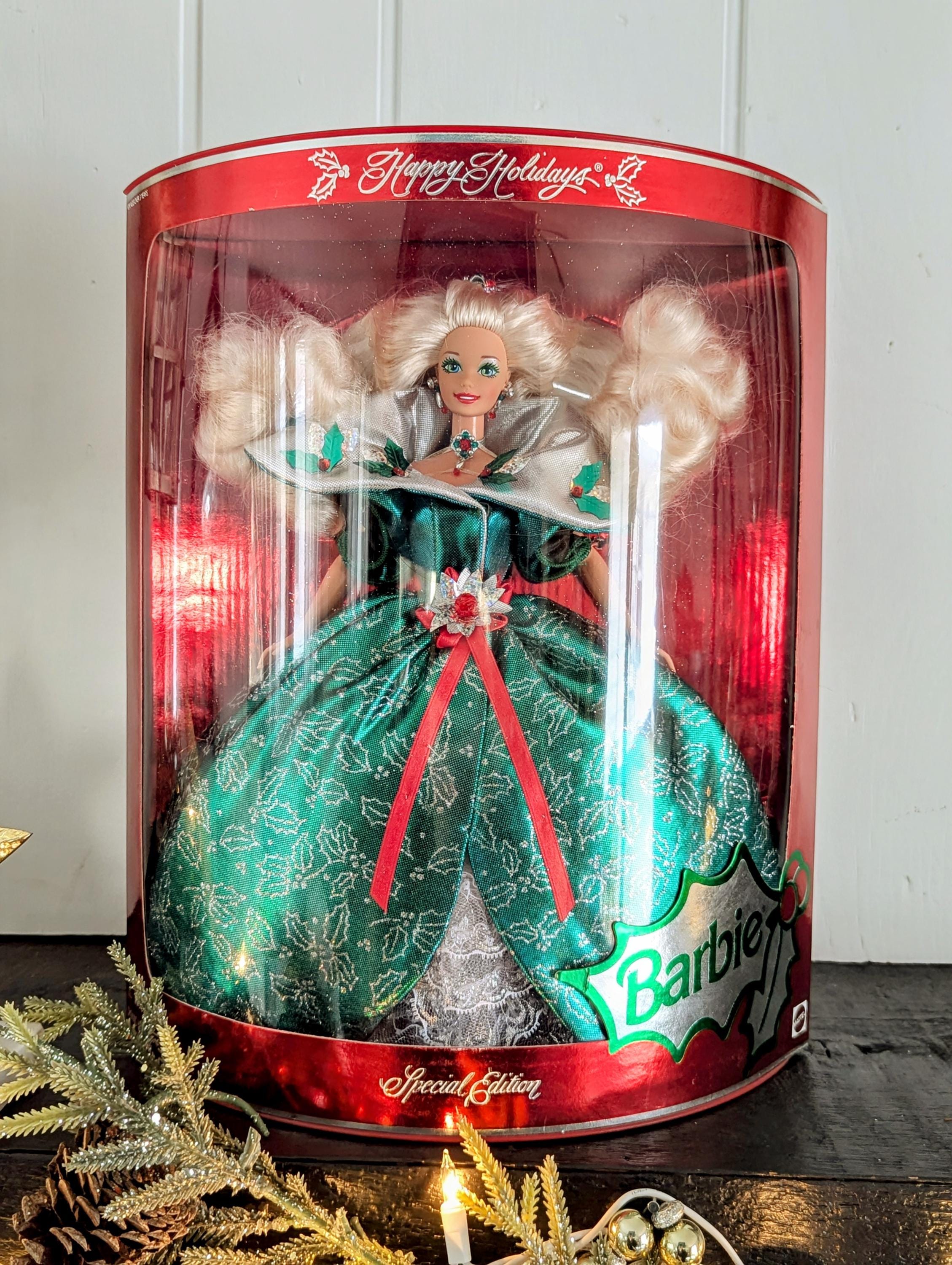 NOS 1995 Vintage Happy Holidays Barbie in Original Box, Never