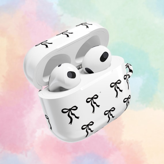 Airpods Case Coquette Bow Cover Compatible with AirPods Pro 1st Gen & 3rd Gen, Fashionable Headphone Holder, Cute Gift Idea