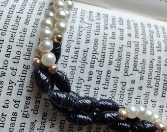 Vintage Seed Pearl and Glass Bead Twist Necklace