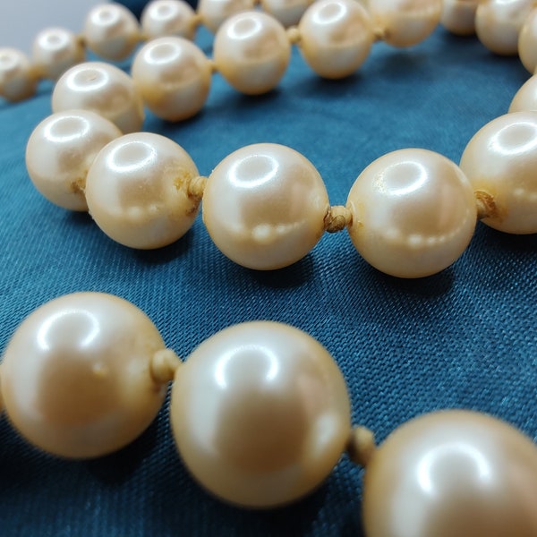 Vintage Signed Monet Faux Pearl Necklace