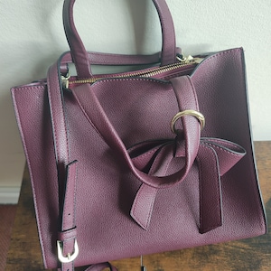 Vintage Therapie London Burgund Kunstleder Schulter/Einkaufstasche