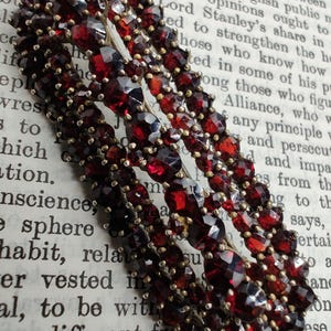 Antique Biedermeier Bohemian Garnet Bar Brooch