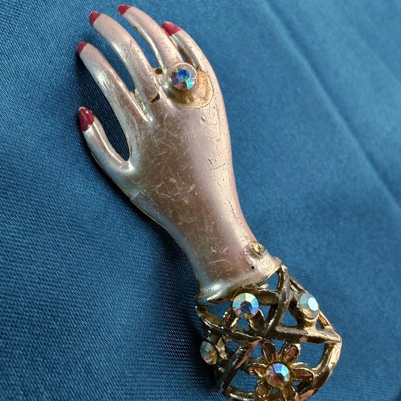 Hand Brooch - Etsy