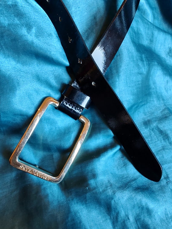 Armani Jeans Blue Patent Leather Belt Armani Jeans Belts for Women - Vestiaire Collective main image 3