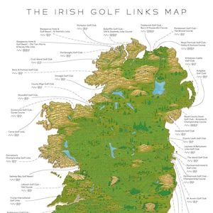 Die irische Golf Links Karte
