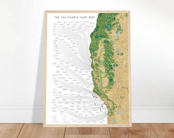 Die California Surfing Karte