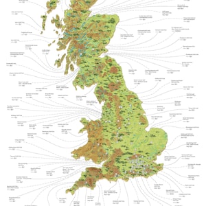 La carte du golf britannique